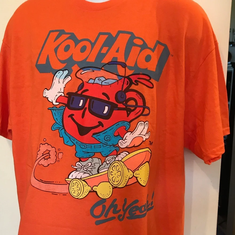 Old schools Kool Aid short sleeve orange T-shirt.  NWOT Size XL. UNISEX - Picture 3 of 5